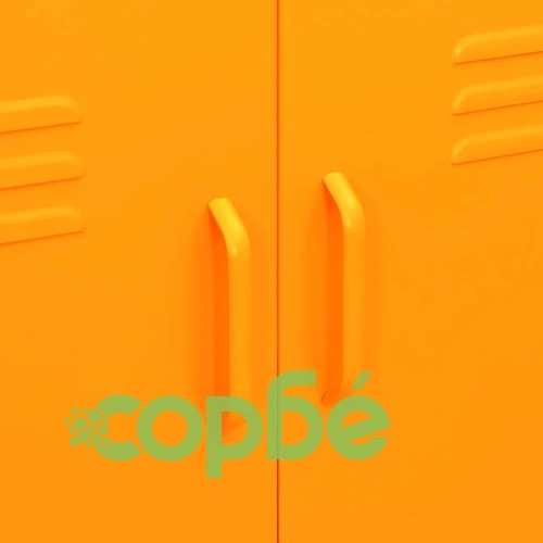 Шкаф за съхранение, горчица, 80х35х101,5 см, стомана ➤ топ цена ➤ sorbe.bg