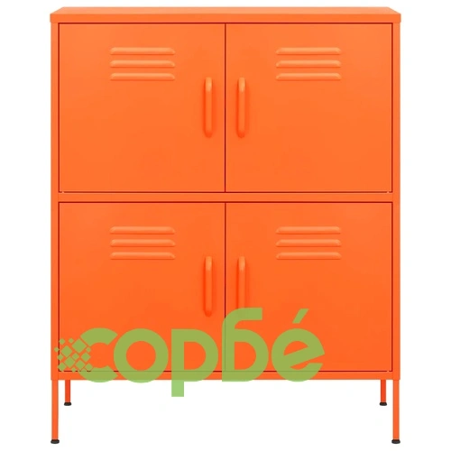 Шкаф за съхранение, оранжев, 80х35х101,5 см, стомана ➤ топ цена ➤ sorbe.bg