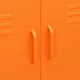 Шкаф за съхранение, оранжев, 80х35х101,5 см, стомана