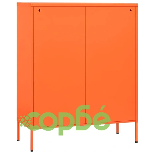 Шкаф за съхранение, оранжев, 80х35х101,5 см, стомана ➤ топ цена ➤ sorbe.bg