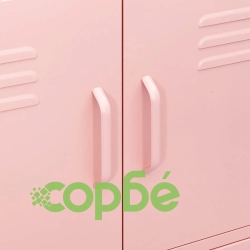 Шкаф за съхранение, розов, 80х35х101,5 см, стомана ➤ топ цена ➤ sorbe.bg