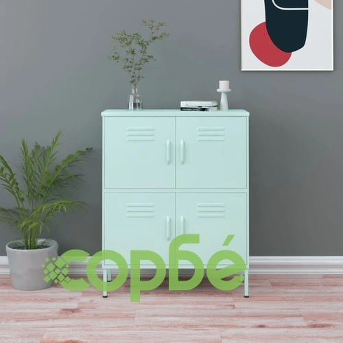 Шкаф за съхранение, мента, 80х35х101,5 см, стомана ➤ топ цена ➤ sorbe.bg
