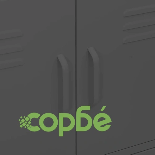 Шкаф за съхранение, антрацит, 80х35х101,5 см, стомана ➤ топ цена ➤ sorbe.bg