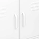 Шкаф за съхранение, бял, 80х35х101,5 см, стомана