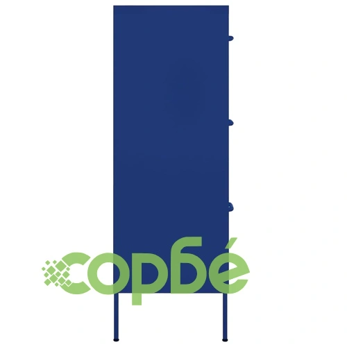 Шкаф с чекмеджета, нейви синьо, 80х35х101,5 см, стомана ➤ топ цена ➤ sorbe.bg