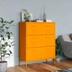 Шкаф с чекмеджета, горчица, 80х35х101,5 см, стомана