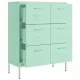 Шкаф с чекмеджета, ментово зелено, 80х35х101,5 см, стомана