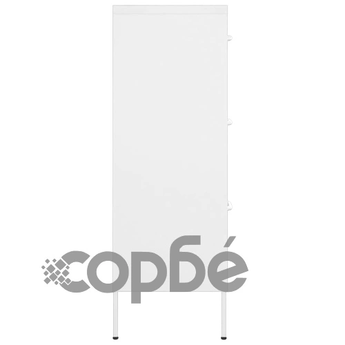 Шкаф с чекмеджета, бял, 80х35х101,5 см, стомана ➤ топ цена ➤ sorbe.bg