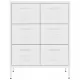 Шкаф с чекмеджета, бял, 80х35х101,5 см, стомана