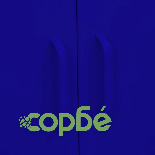 Шкаф за съхранение, нейви син, 80х35х101,5 см, стомана ➤ топ цена ➤ sorbe.bg