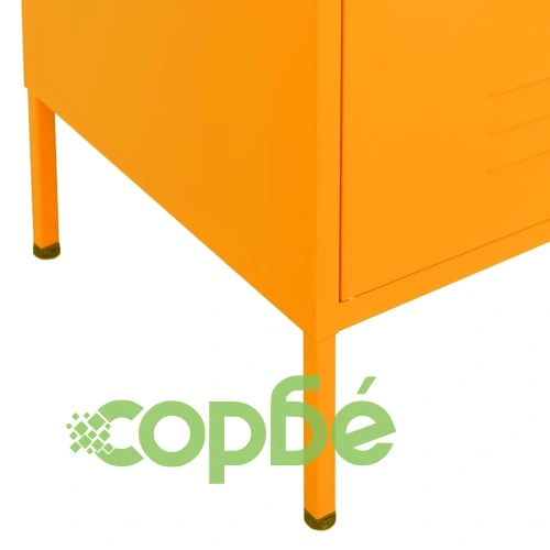 Шкаф за съхранение, горчица, 80х35х101,5 см, стомана ➤ топ цена ➤ sorbe.bg
