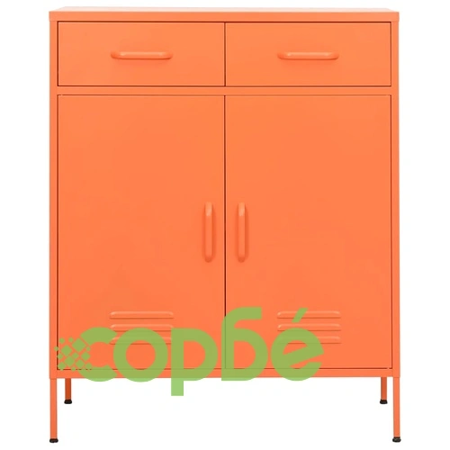 Шкаф за съхранение, оранжев, 80х35х101,5 см, стомана ➤ топ цена ➤ sorbe.bg