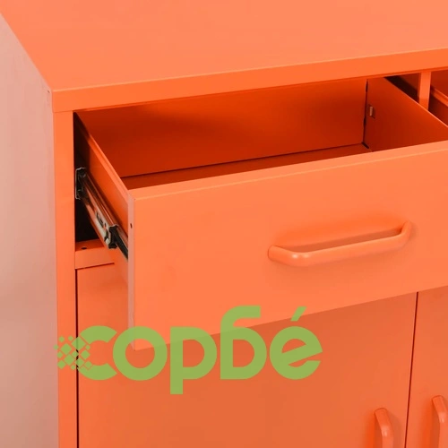 Шкаф за съхранение, оранжев, 80х35х101,5 см, стомана ➤ топ цена ➤ sorbe.bg