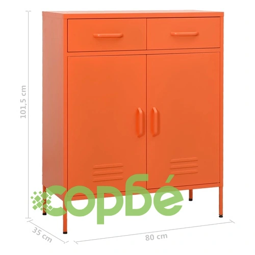 Шкаф за съхранение, оранжев, 80х35х101,5 см, стомана ➤ топ цена ➤ sorbe.bg