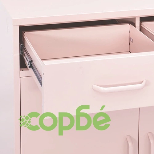Шкаф за съхранение, розов, 80х35х101,5 см, стомана ➤ топ цена ➤ sorbe.bg