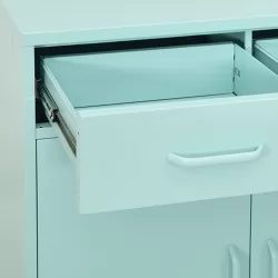 Шкаф за съхранение, мента, 80х35х101,5 см, стомана