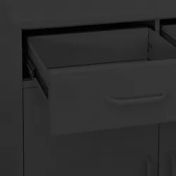Шкаф за съхранение, антрацит, 80х35х101,5 см, стомана