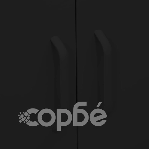 Шкаф за съхранение, черен, 80х35х101,5 см, стомана ➤ топ цена ➤ sorbe.bg