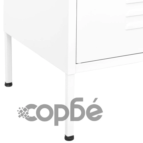 Шкаф за съхранение, бял, 80х35х101,5 см, стомана ➤ топ цена ➤ sorbe.bg