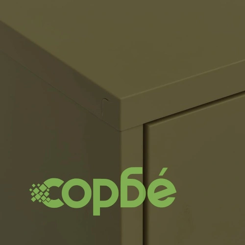 Шкаф за съхранение, маслиненозелен, 80х35х101,5 см, стомана ➤ топ цена ➤ sorbe.bg