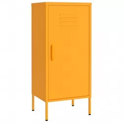 Шкаф за съхранение, горчица, 42,5x35x101,5 см, стомана