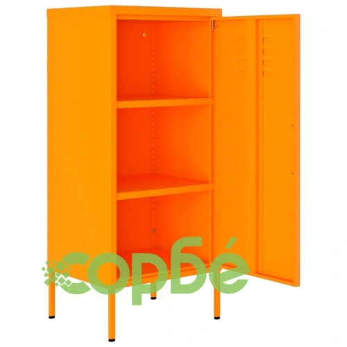 Шкаф за съхранение, горчица, 42,5x35x101,5 см, стомана ➤ топ цена ➤ sorbe.bg