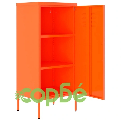 Шкаф за съхранение, оранжев, 42,5x35x101,5 см, стомана ➤ топ цена ➤ sorbe.bg