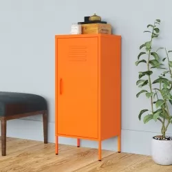 Шкаф за съхранение, оранжев, 42,5x35x101,5 см, стомана