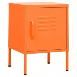 Нощно шкафче, оранжево, 35х35х51 см, стомана
