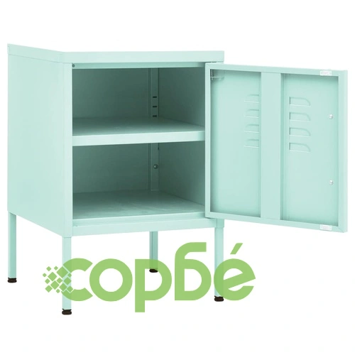 Нощно шкафче, мента, 35х35х51 см, стомана ➤ топ цена ➤ sorbe.bg