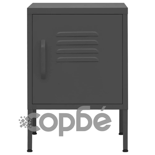 Нощно шкафче, антрацит, 35х35х51 см, стомана ➤ топ цена ➤ sorbe.bg