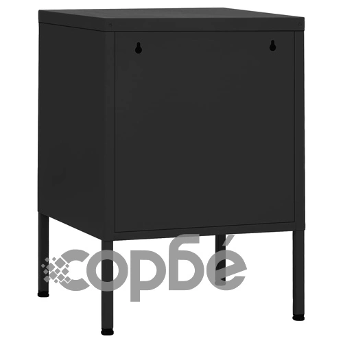 Нощно шкафче, черно, 35х35х51 см, стомана ➤ топ цена ➤ sorbe.bg