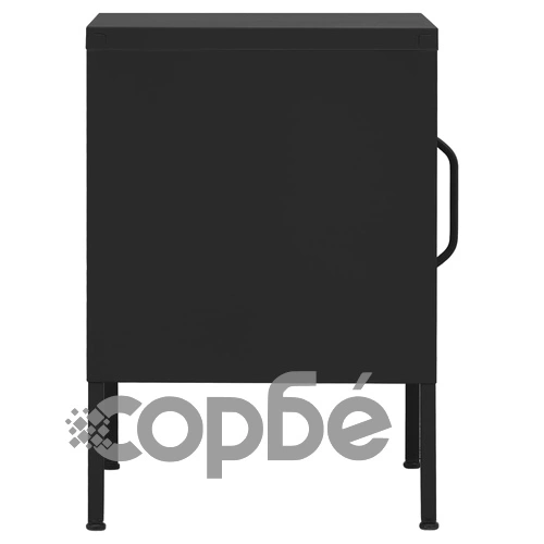 Нощно шкафче, черно, 35х35х51 см, стомана ➤ топ цена ➤ sorbe.bg