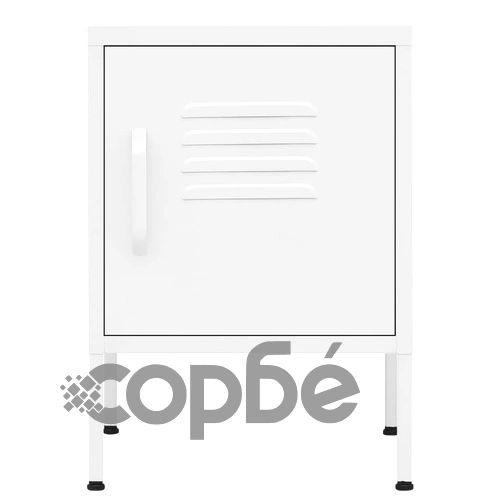 Нощно шкафче, бяло, 35х35х51 см, стомана ➤ топ цена ➤ sorbe.bg