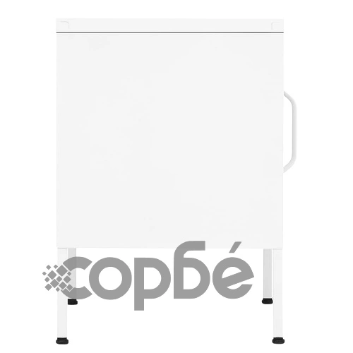 Нощно шкафче, бяло, 35х35х51 см, стомана ➤ топ цена ➤ sorbe.bg