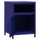 Нощно шкафче, нейви синьо, 35х35х51 см, стомана