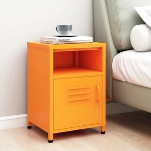 Нощно шкафче, горчица жълто, 35х35х51 см, стомана