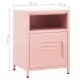 Нощно шкафче, розово, 35х35х51 см, стомана