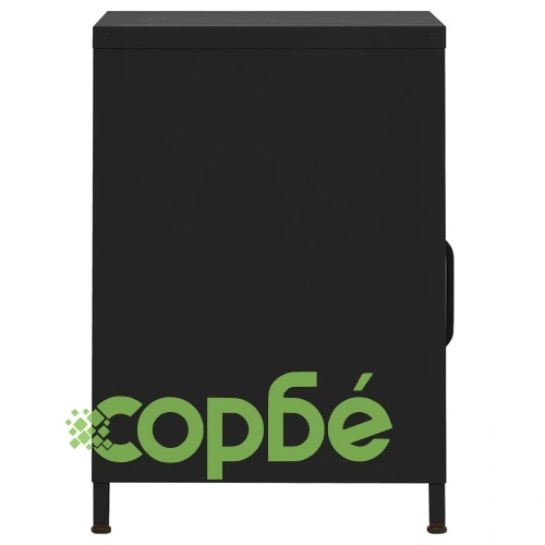 Нощно шкафче, черно, 35х35х51 см, стомана ➤ топ цена ➤ sorbe.bg