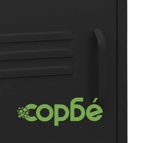 Нощно шкафче, черно, 35х35х51 см, стомана ➤ топ цена ➤ sorbe.bg