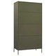 Гардероб, маслиненозелен, 90x50x180 см, стомана