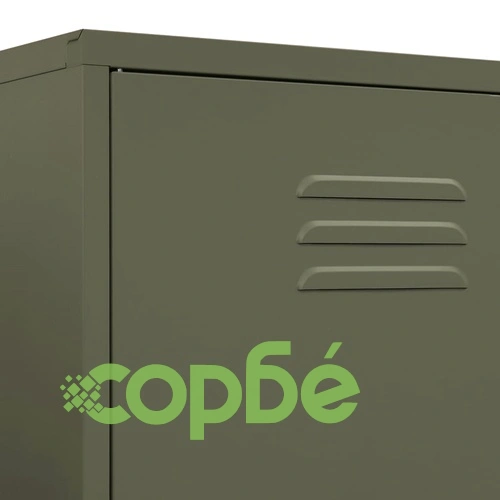 Гардероб, маслиненозелен, 90x50x180 см, стомана ➤ топ цена ➤ sorbe.bg