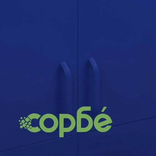 Гардероб, нейви синьо, 90x50x180 см, стомана ➤ топ цена ➤ sorbe.bg