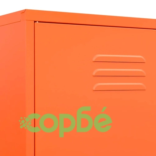 Гардероб, оранжев, 90x50x180 см, стомана ➤ топ цена ➤ sorbe.bg