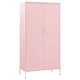 Гардероб, розов, 90x50x180 см, стомана