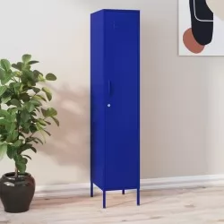 Шкаф с отделения, нейви синьо, 35x46x180 см, стомана