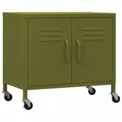 Шкаф за съхранение, маслиненозелен, 60x35x56 см, стомана