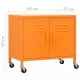Шкаф за съхранение, оранжев, 60x35x56 см, стомана