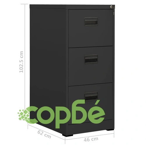 Шкаф за папки, антрацит, 46x62x102,5 cм, стомана на топ цена от sorbe.bg Шкаф за папки, антрацит, 46x62x102,5 cм, стомана ➤ топ цена ➤ sorbe.bg