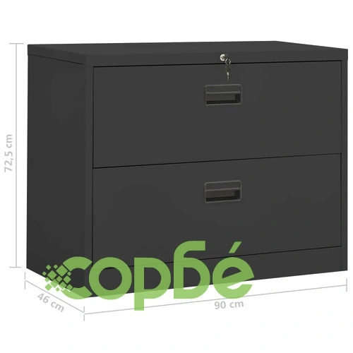 Шкаф за папки, антрацит, 90x46x72,5 cм, стомана на топ цена от sorbe.bg Шкаф за папки, антрацит, 90x46x72,5 cм, стомана ➤ топ цена ➤ sorbe.bg